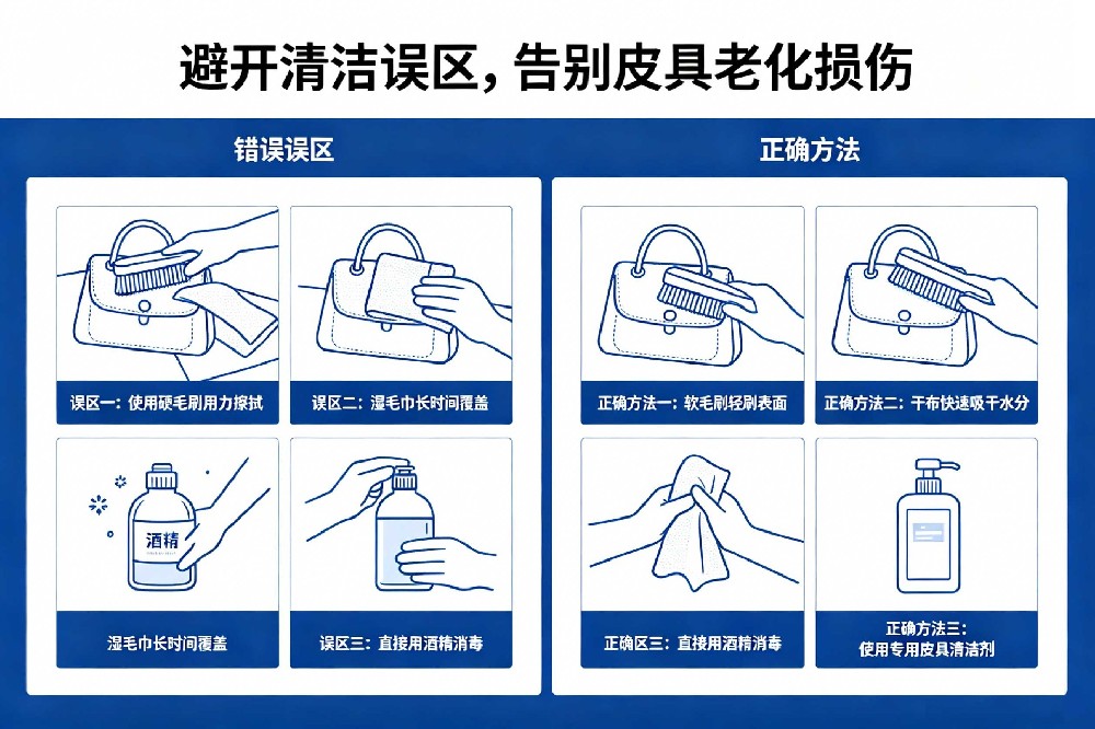 避开清洁误区，告别皮具老化损伤